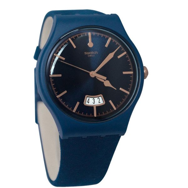 Swatch SUON400 Lacivert Deri Kol Saati