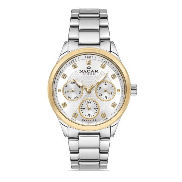 Nacar NC38-396205-CWM Kadın Kol Saati Safir Cam