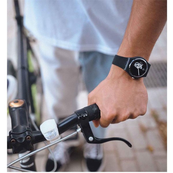 Swatch So32b107 THINK TIME BLACK Kol Saati