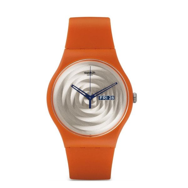 Swatch SUOO702 Turuncu Plastik Slikon Kol Saati