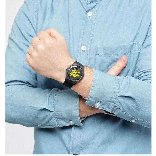 Swatch So32b111 TIME TO YELLOW BIG Kol Saati