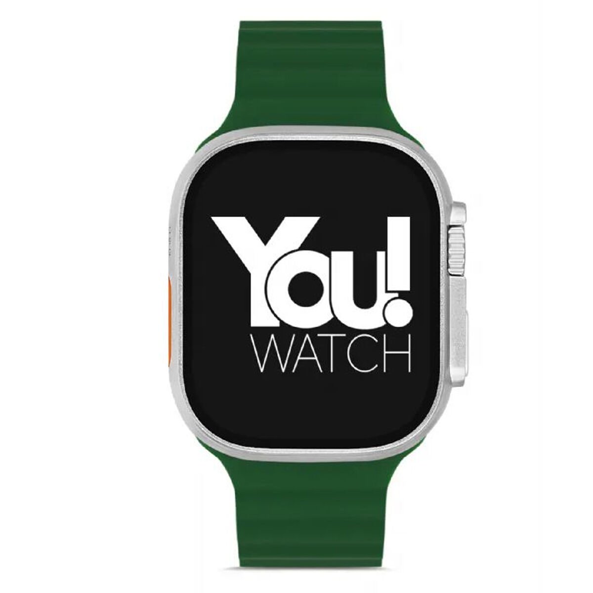 You Watch A8-A83 You Smart Silver & Dark Green Silicon Unisex Kol Saati