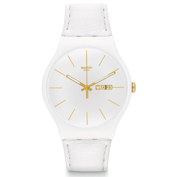 Swatch SUOW703 Beyaz Deri Kol Saati
