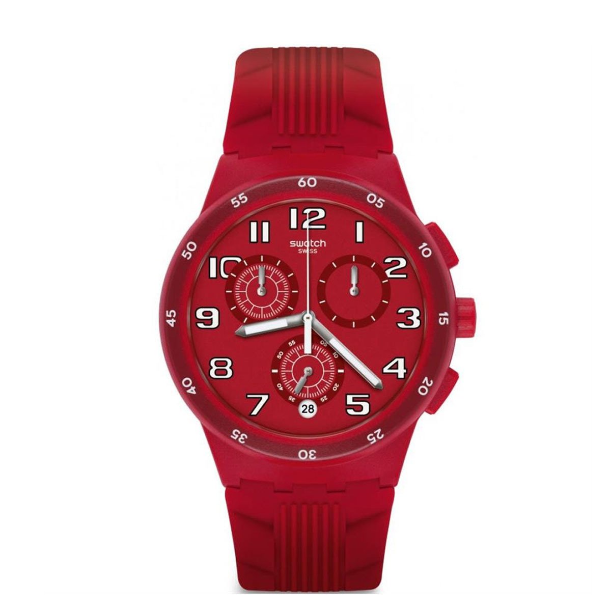 Swatch SUSR404 Kırmızı Plastik Silikon Kol Saati