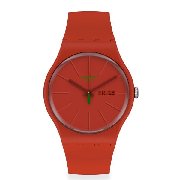 Swatch SO29R700 RedVremja Unisex Kol Saati