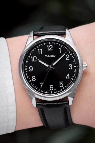 Casio MTP-V005L-1B4UDF Deri Erkek Kol Saati