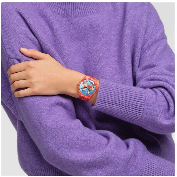 Swatch Jolly Jingle Jamboree Unisex Kol Saati SUOZ361