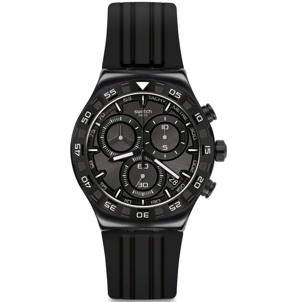 Swatch YVB409 Teckno Black Plastik Silikon Kol Saati