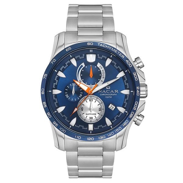 Nacar NC34-290023-ALM Erkek Kol Saati Safir Cam