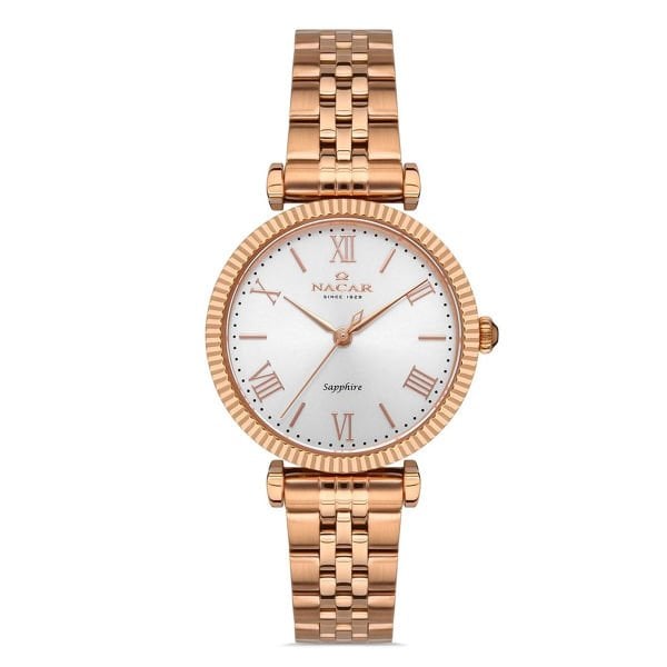 Nacar NC34-39B553-RSM Kadın Kol Saati Safir Cam
