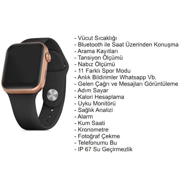 You Watch F3-YF308 You Smart Rose & Black Silicon Unisex Akıllı Kol Saati