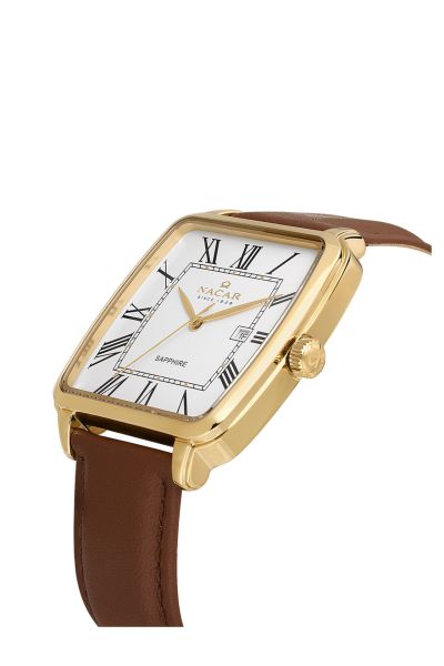 Nacar NC34-29B689-DWL2 Safir Deri Erkek Kol Saati