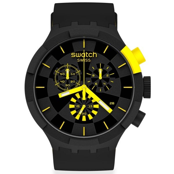 Swatch SB02B403 CHECKPOINT YELLOW Plastik Silikon Erkek Kol Saati