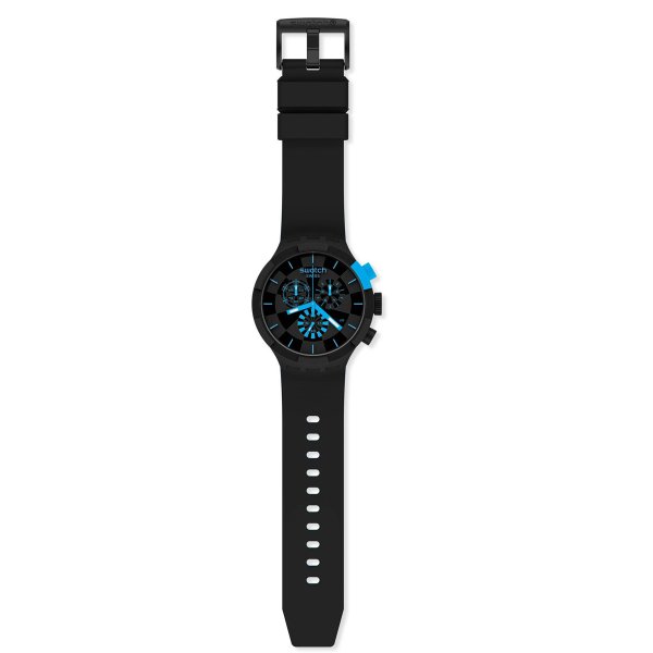 Swatch SB02B401 CHECKPOINT BLUE Plastik Silikon Erkek Kol Saati