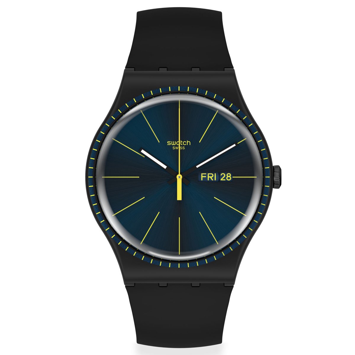 Swatch SUOB731 Plastik Silikon Black Rails Kol Saati