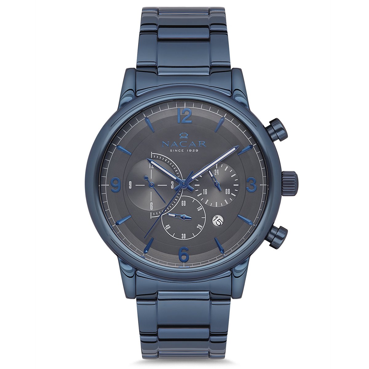 Nacar NC34-290314-LGM Mavi Çelik Erkek Kol Saati