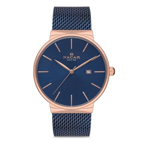 Nacar NC34-290431-RLRM Mavi Hasır Erkek Kol Saati