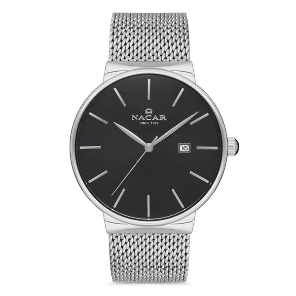 Nacar NC34-290431-ABSM Çelik Hasır Erkek Kol Saati
