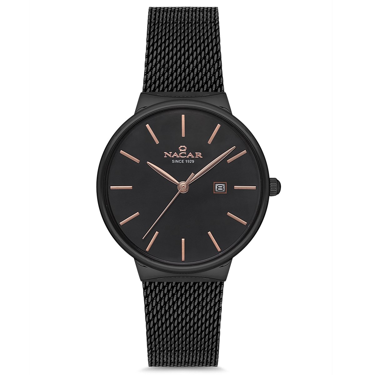 Nacar NC34-390431-BBRM Siyah Hasır Kadın Kol Saati