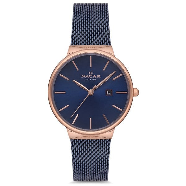 Nacar NC34-390431-RLRM Mavi Hasır Kadın Kol Saati