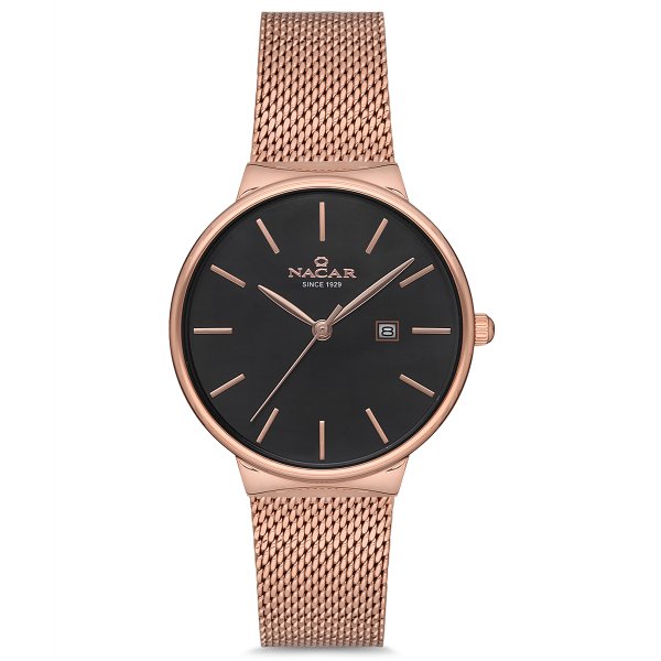 Nacar NC34-390431-RBRM Pembe Hasır Kadın Kol Saati