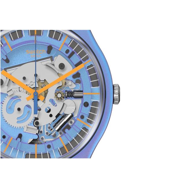 Swatch SUOM116 Shimmer Blue Erkek Kol Saati