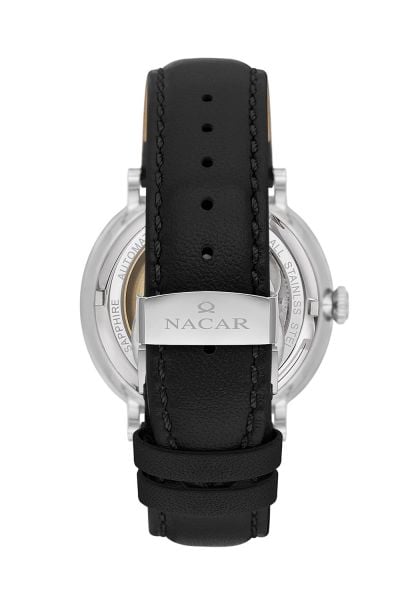 Nacar NC34-29B640-ASL1 Siyah Deri Otomatik Safir Erkek Kol Saati