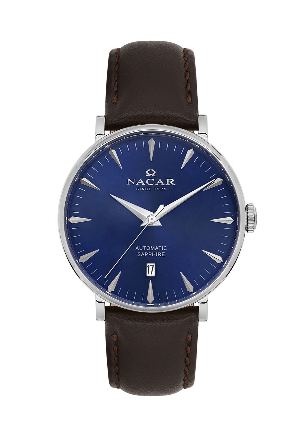 Nacar NC34-29B640-ALL2 Kahverengi Deri Otomatik Safir Erkek Kol Saati