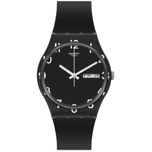 Swatch GB757 OVER BLACK Plastik Silikon Erkek Kol Saati