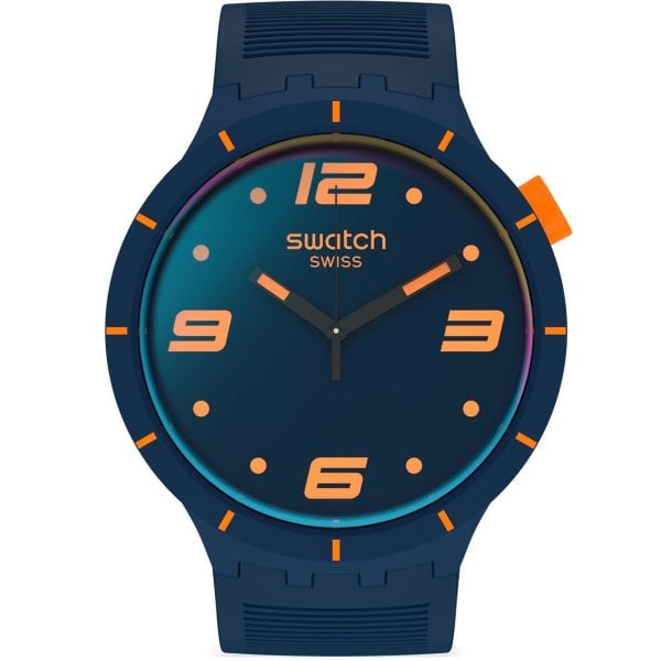 Swatch SO27N110 FUTURISTIC BLUE Plastik Silikon Kol Saati