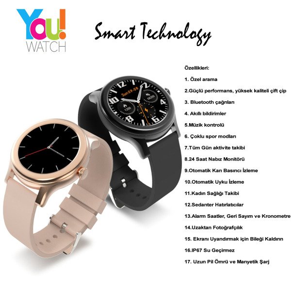 You Watch CT02 Rose Gold Akıllı Kol Saati