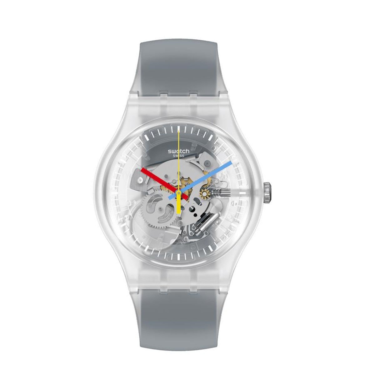 Swatch Clearly Black Striped Unisex Kol Saati SUOK157