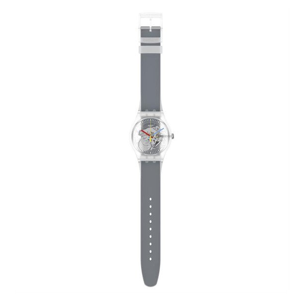 Swatch Clearly Black Striped Unisex Kol Saati SUOK157