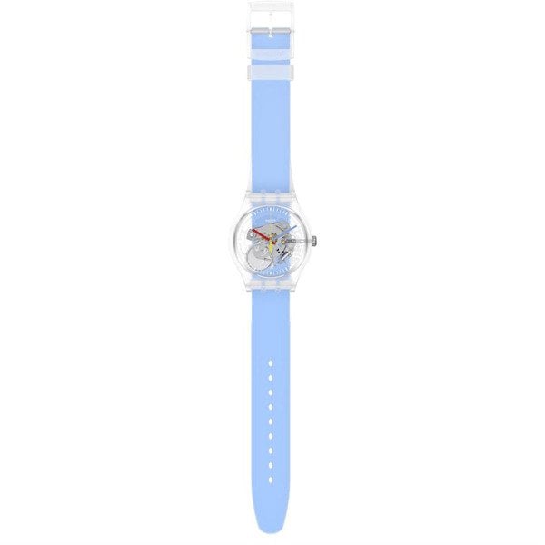 Swatch Clearly Blue Striped Unisex Kol Saati SUOK156