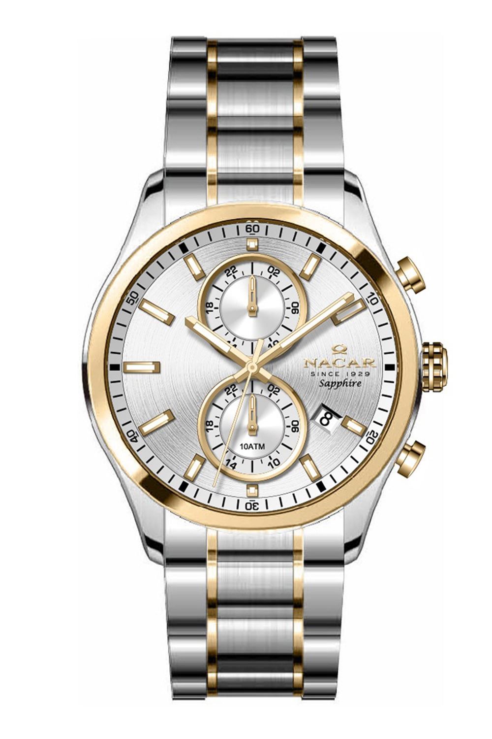 Nacar NC33-298316G-CSM Safir Sarı Metal Erkek Kol Saati