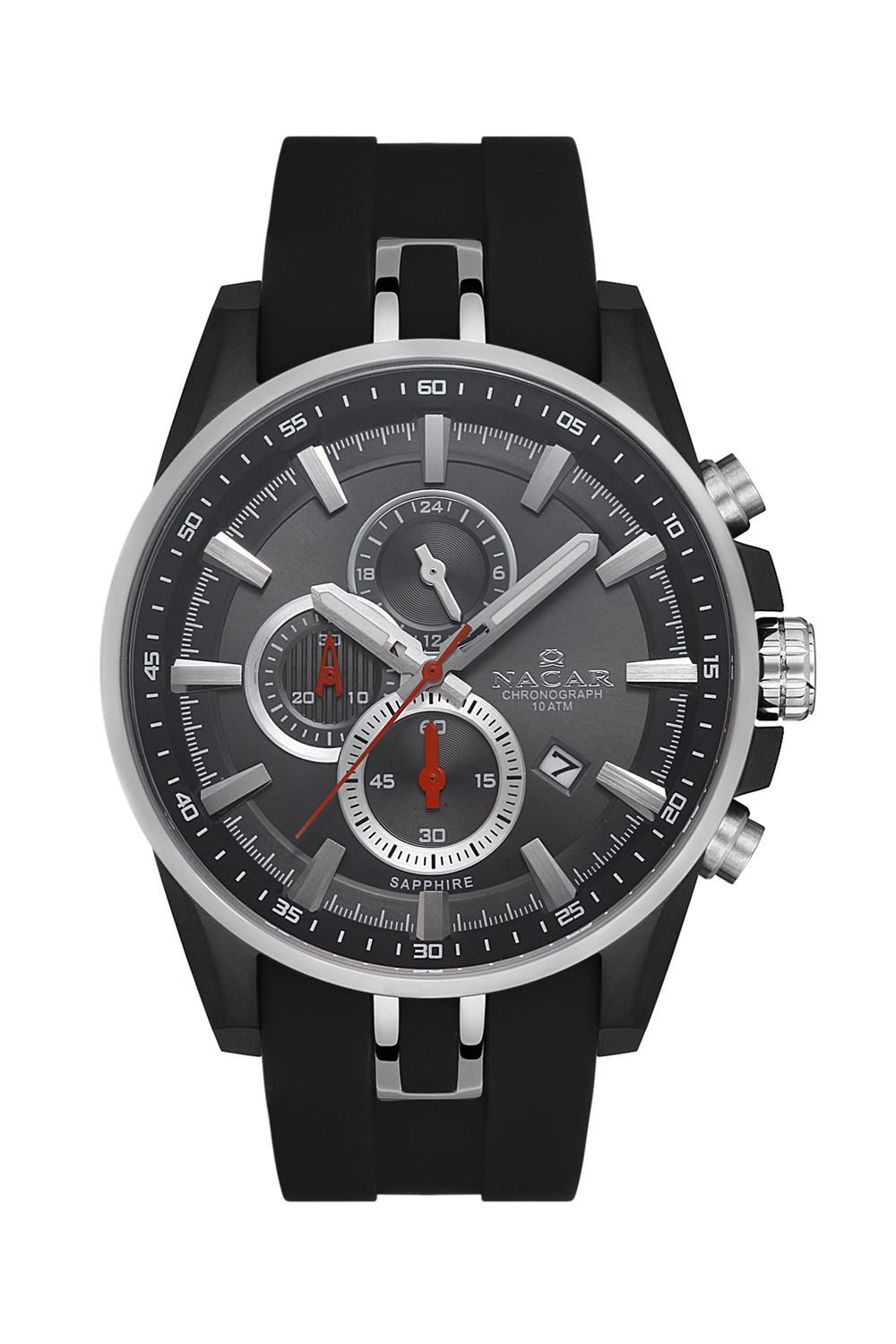 Nacar NC38-296338-BBBS1 Silikon Erkek Kol Saati