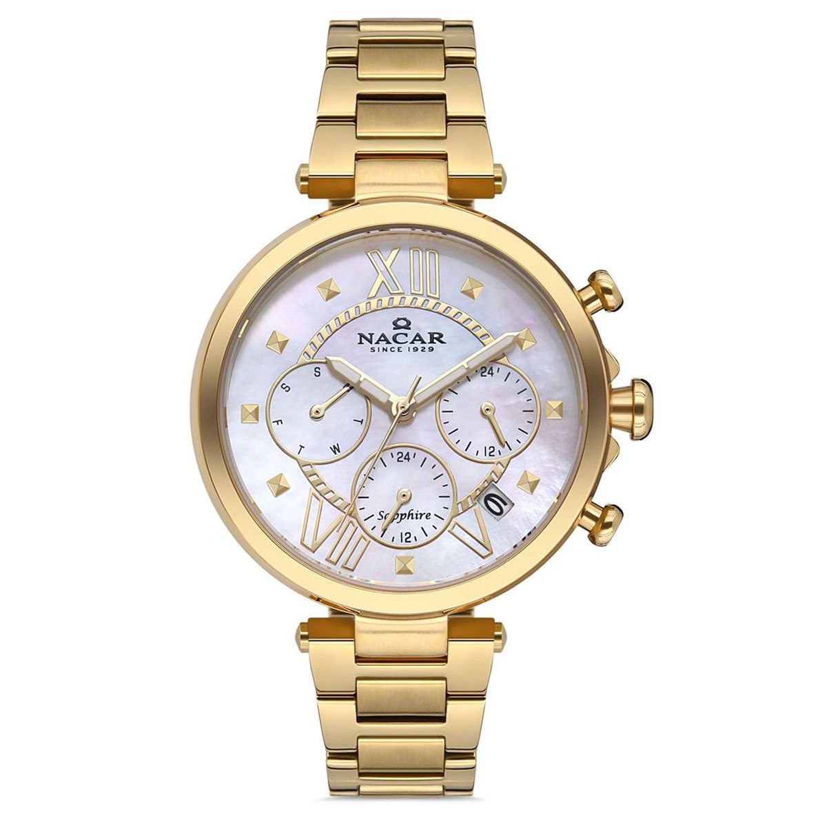 Nacar NC38-396296-DWM Kadın Kol Saati Safir Cam