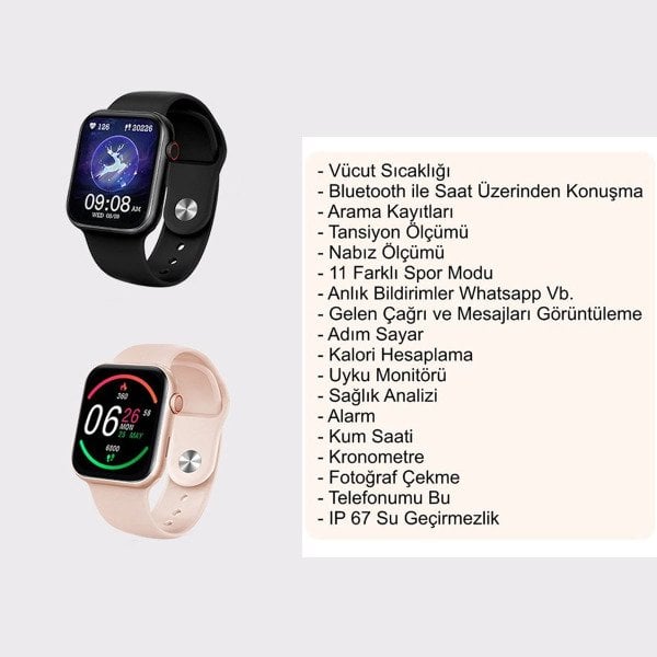 You Watch F3-YF302 PRO You Smart Rose &Pink Silicon Unisex Akıllı Kol Saati