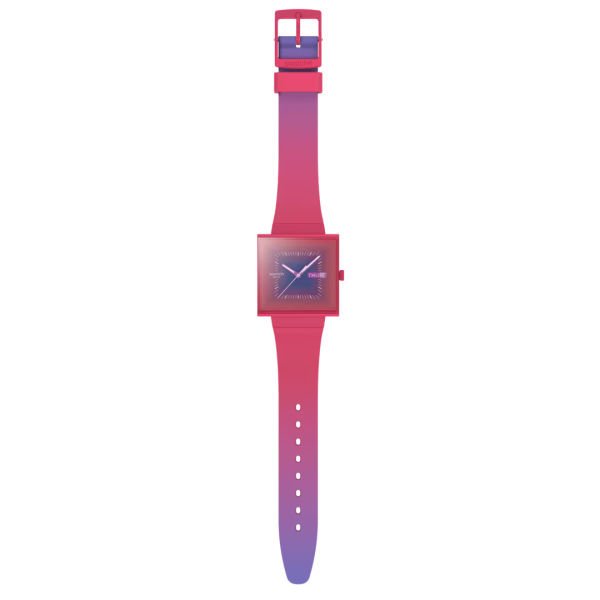 Swatch SO34R700 SQUARELY BERRY Kol Saati