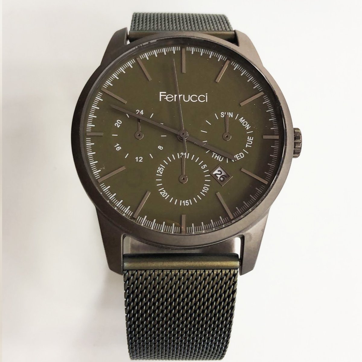 Ferrucci 012816B Yeşil Hasır Kol Saati