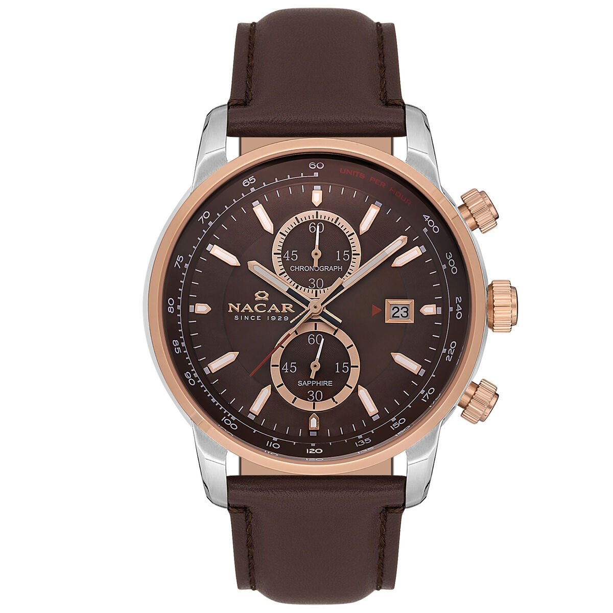 Nacar NC33-298221-EKL2  Erkek Kol Saati Safir Cam