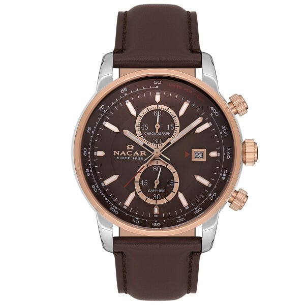 Nacar NC33-298221-EKL2  Erkek Kol Saati Safir Cam