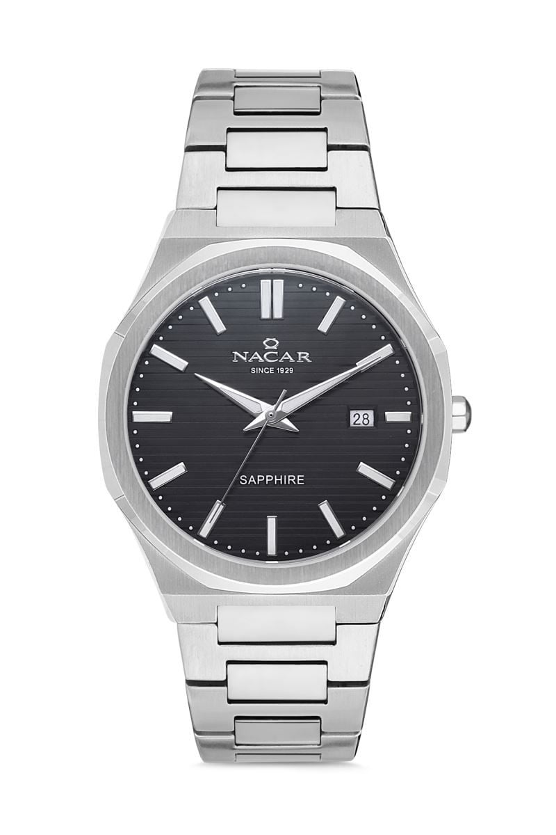 Nacar NC34-290356-ABM Erkek Kol Saati Safir Cam