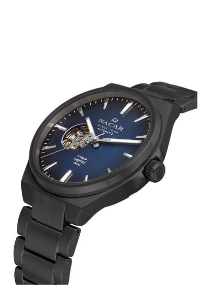 Nacar NC33-258378-BLM Otomatik Safir Erkek Kol Saati