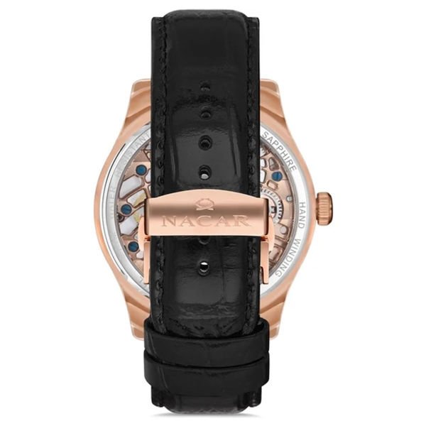 Nacar NC02-290627-RBRL1 Erkek Kol Saati Safir Cam